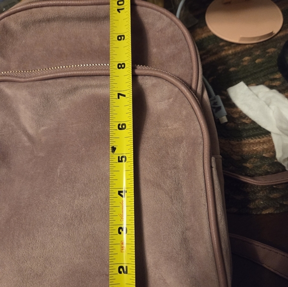 Elegant Mauve Backpack Soft Suade - Picture 8 of 8